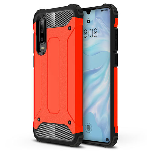 Military Defender Heavy Duty Shockproof Case for Huawei P30 - Red